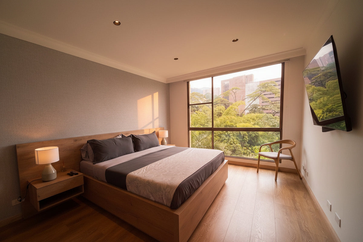 Apartamento 2 BR Sector Poblado Alto con vista panorámica + 1 BR de servicio |RENTADO|