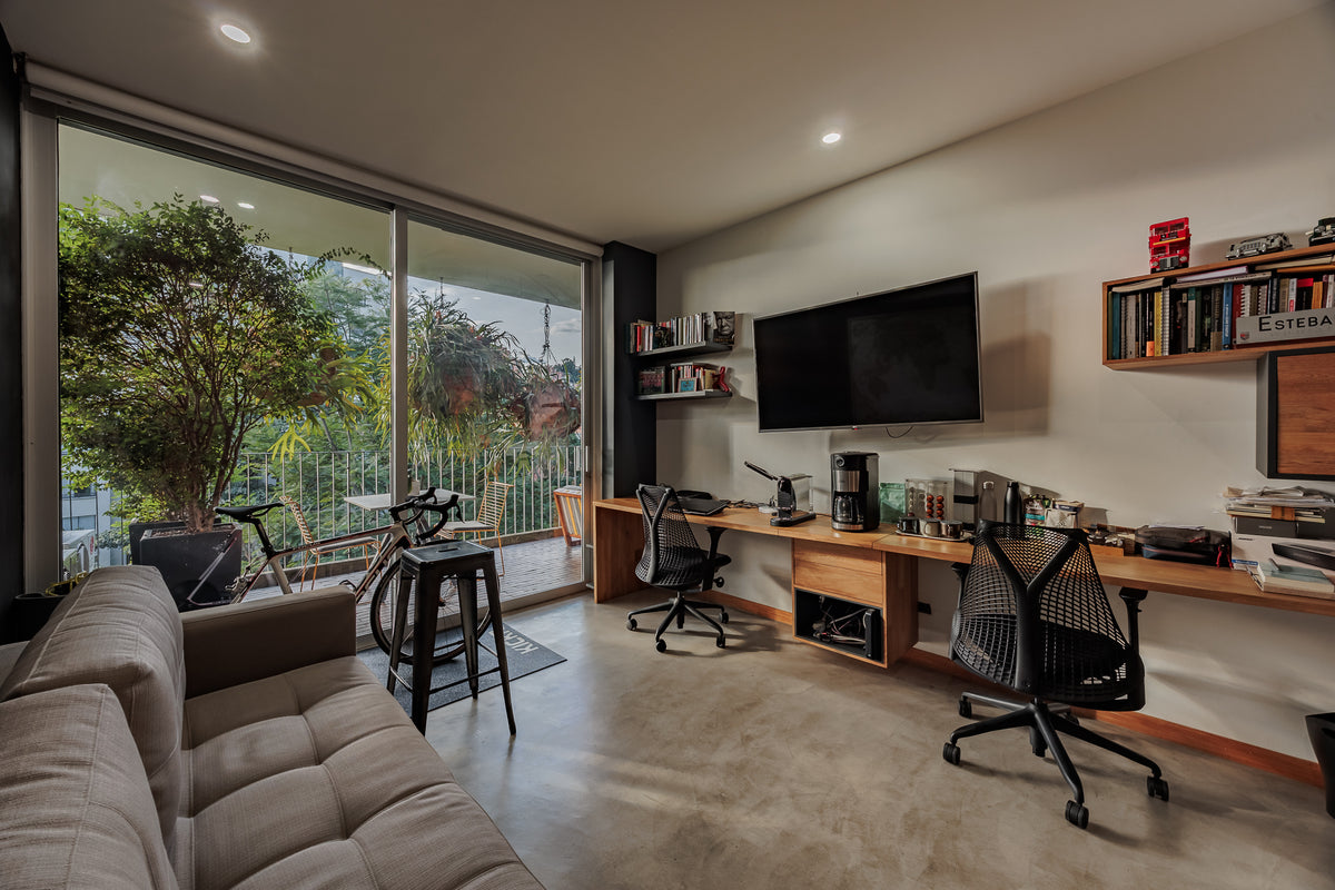 Modern apartment with reserve view