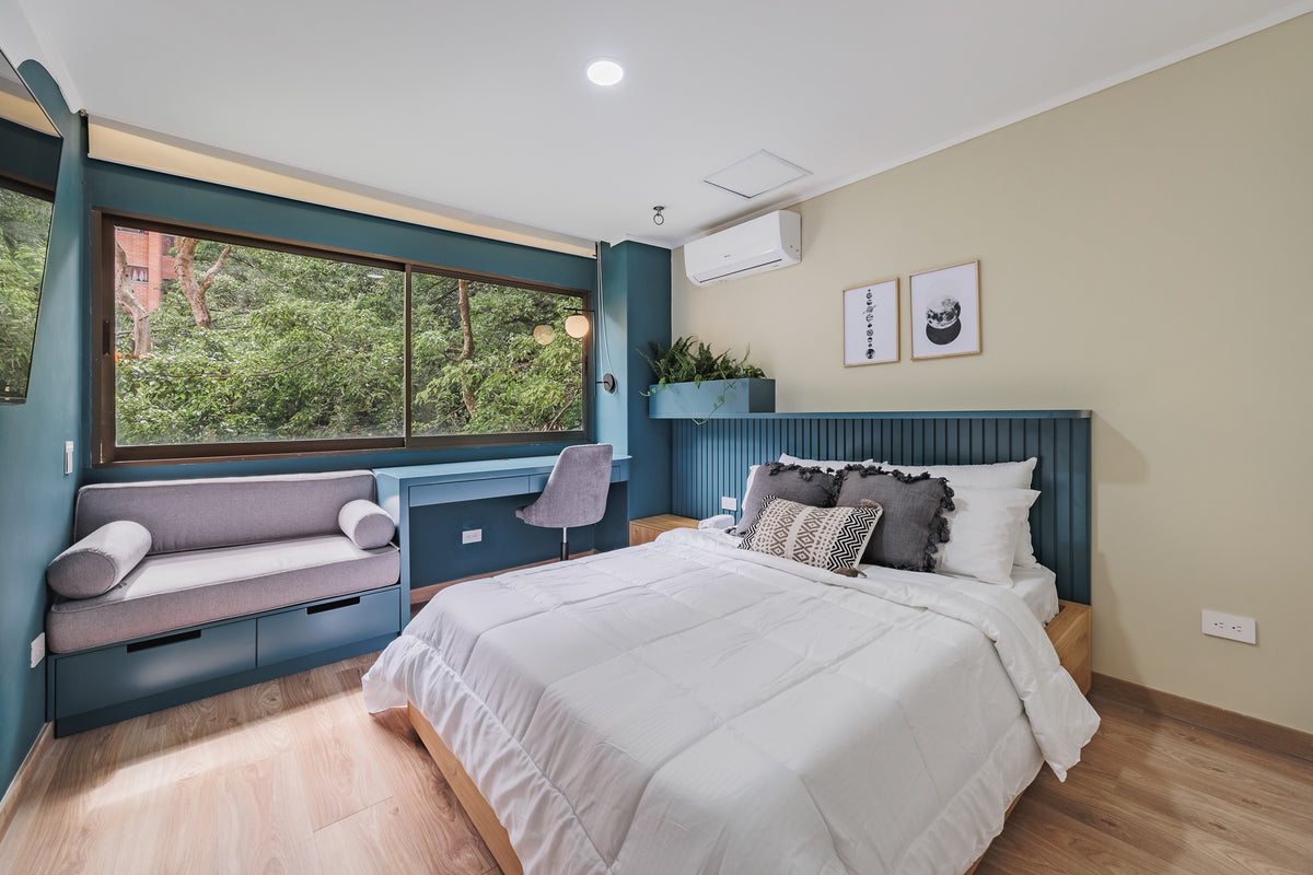 Apartamento Moderno con vista verde & A/C Sector Milla de Oro