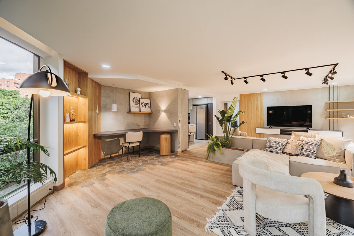 Apartamento Moderno con vista verde & A/C Sector Milla de Oro