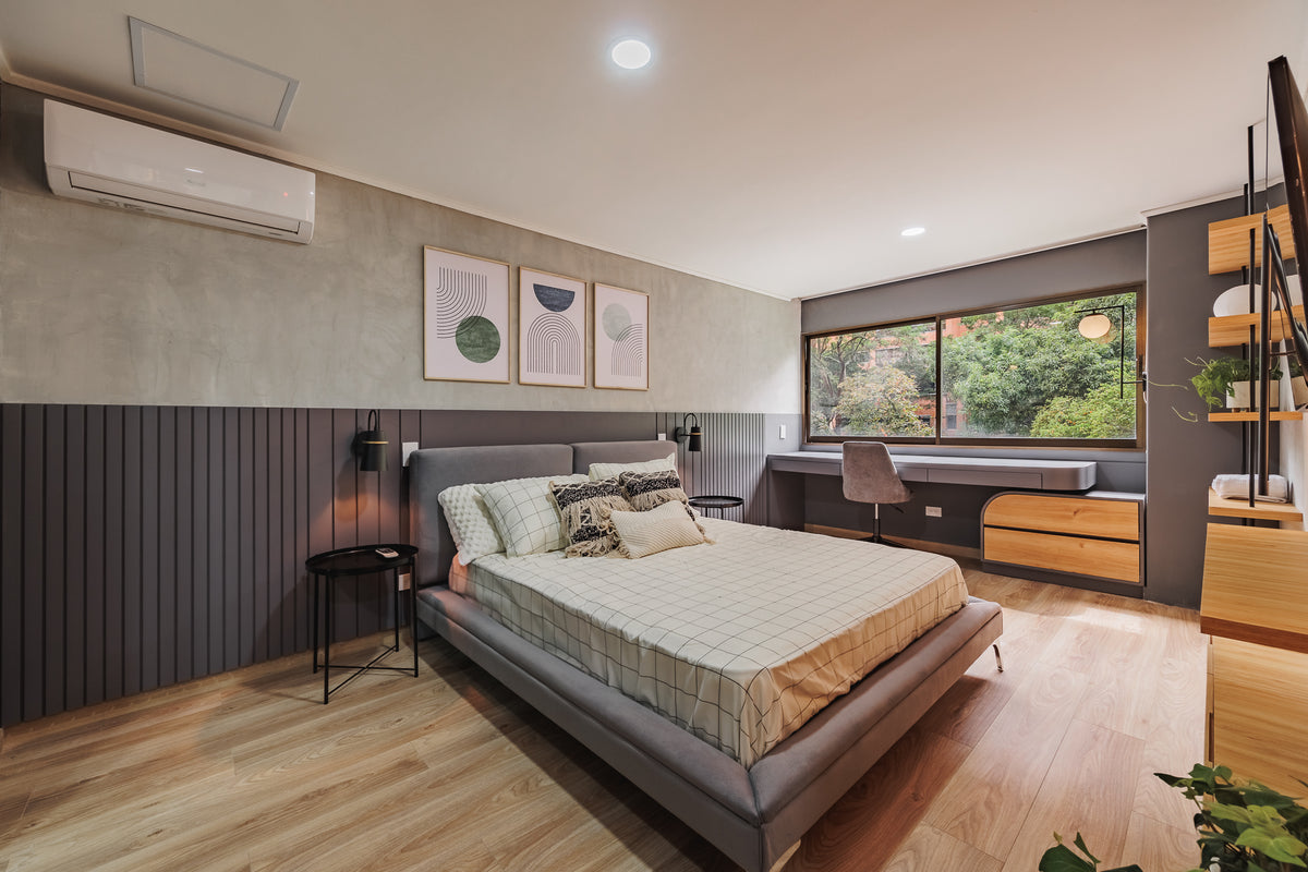 Apartamento Moderno con vista verde & A/C Sector Milla de Oro