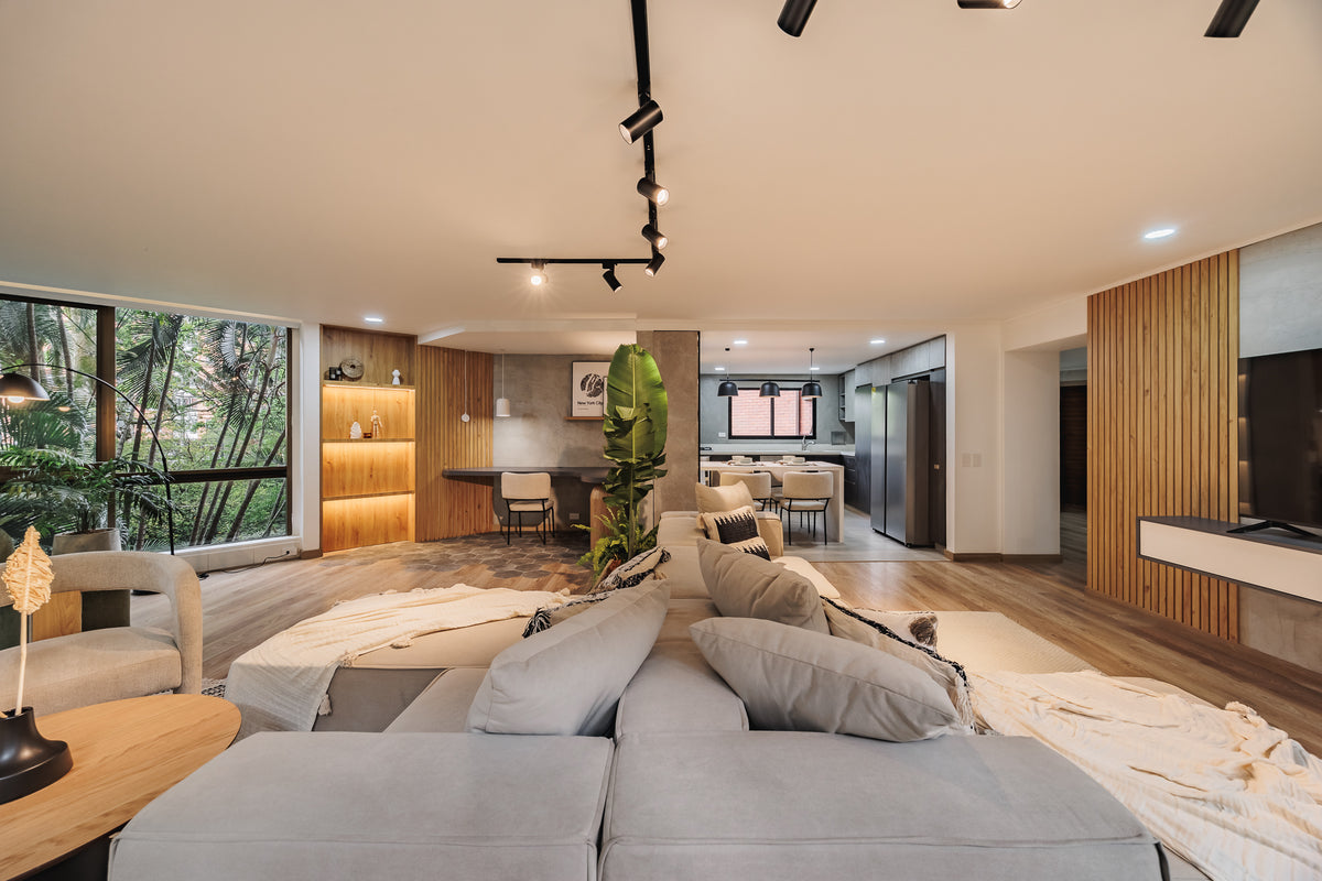 Apartamento Moderno con vista verde & A/C Sector Milla de Oro