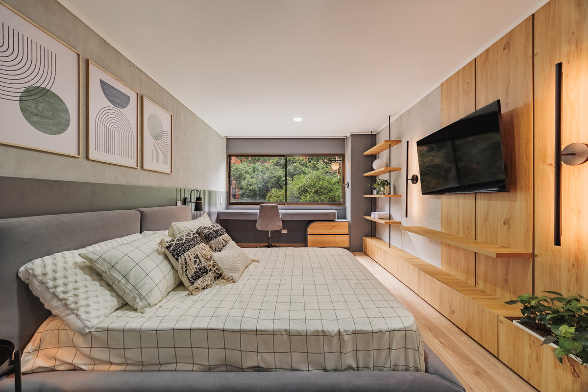 Apartamento Moderno con vista verde & A/C Sector Milla de Oro