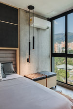 Amplio Apartamento con A/C & Balcón con vista Panorámica Sector Milla de Oro 1 BR