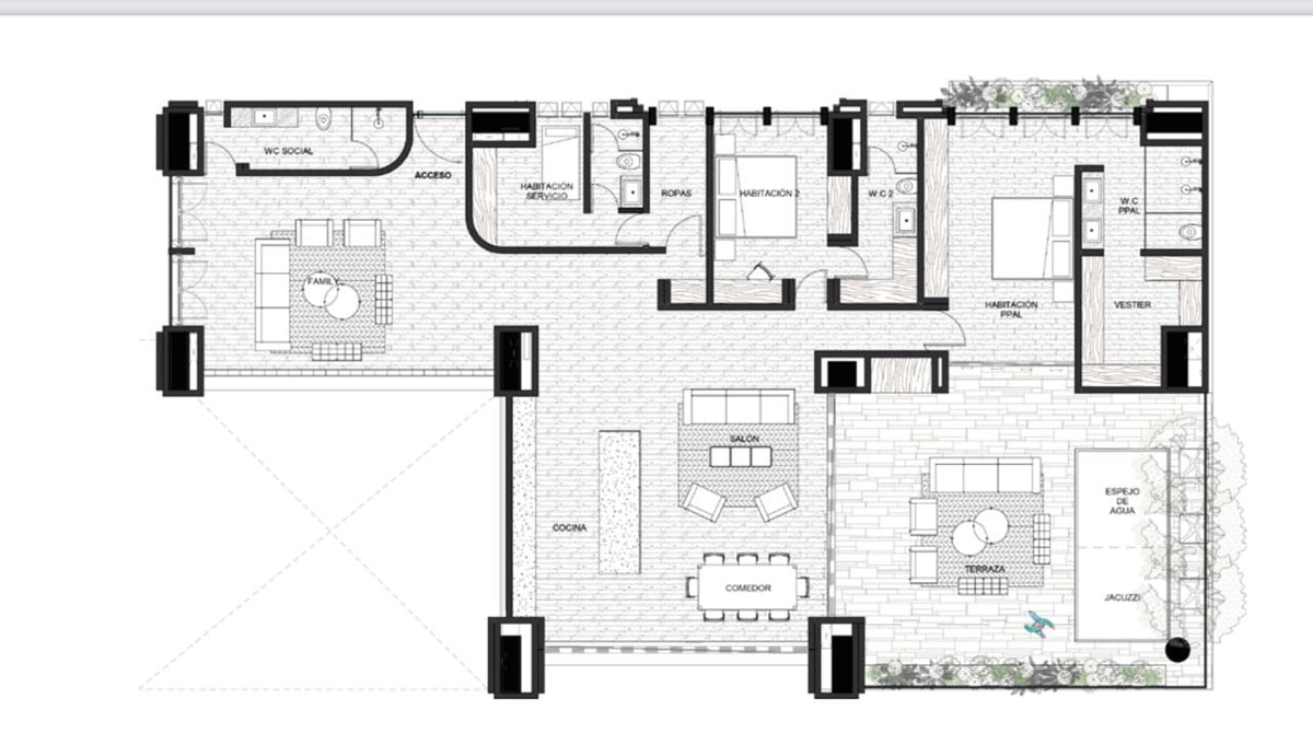 Apartamento en Las Lomas, El Poblado – Proyecto Los Patios 5T Norte