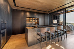 Smart home with native forest, reflecting pool and smart technology