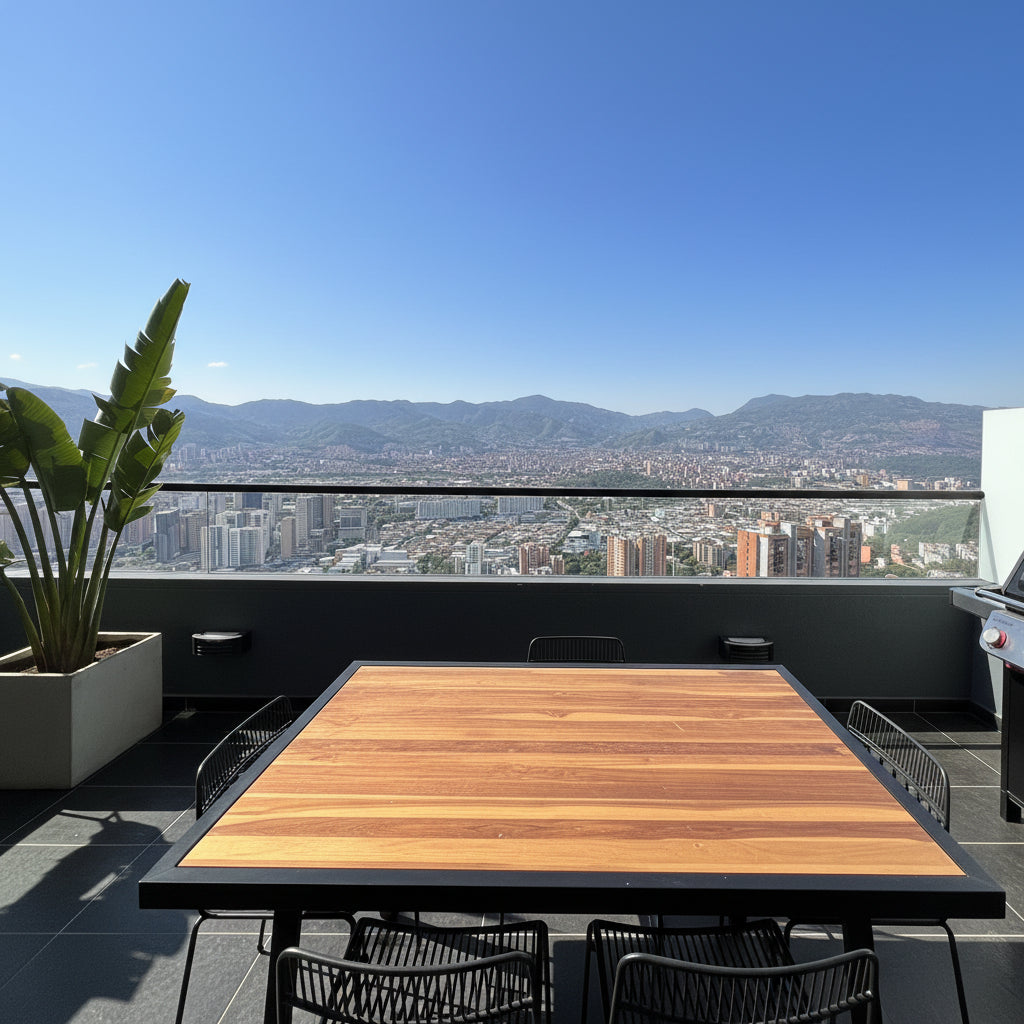 Apartamento amoblado en renta en Palmas El Poblado con terraza y BBQ