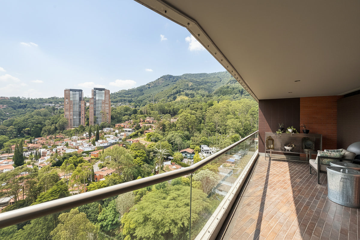 Dúplex con balcones vista panorámica sector Cola del Zorro, El Poblado