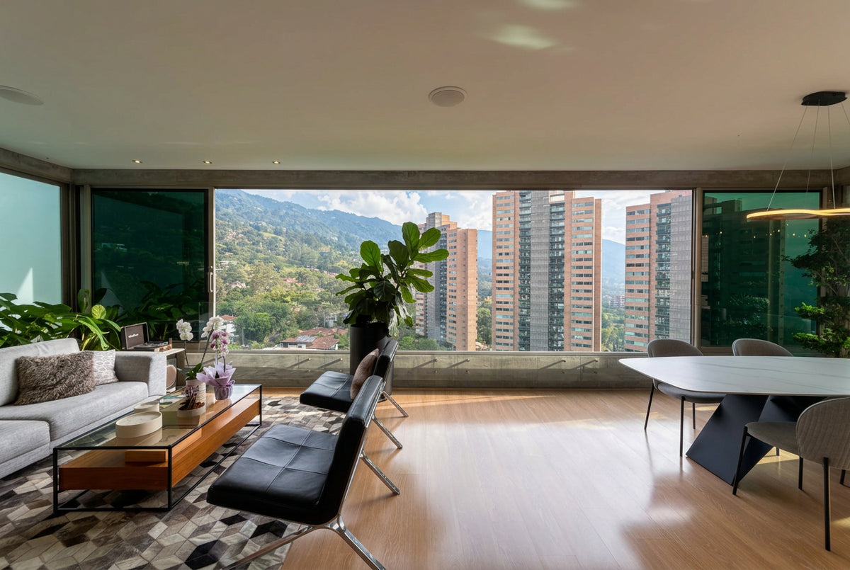 Apartamento de 204 m² en Los Balsos con vista a Medellín