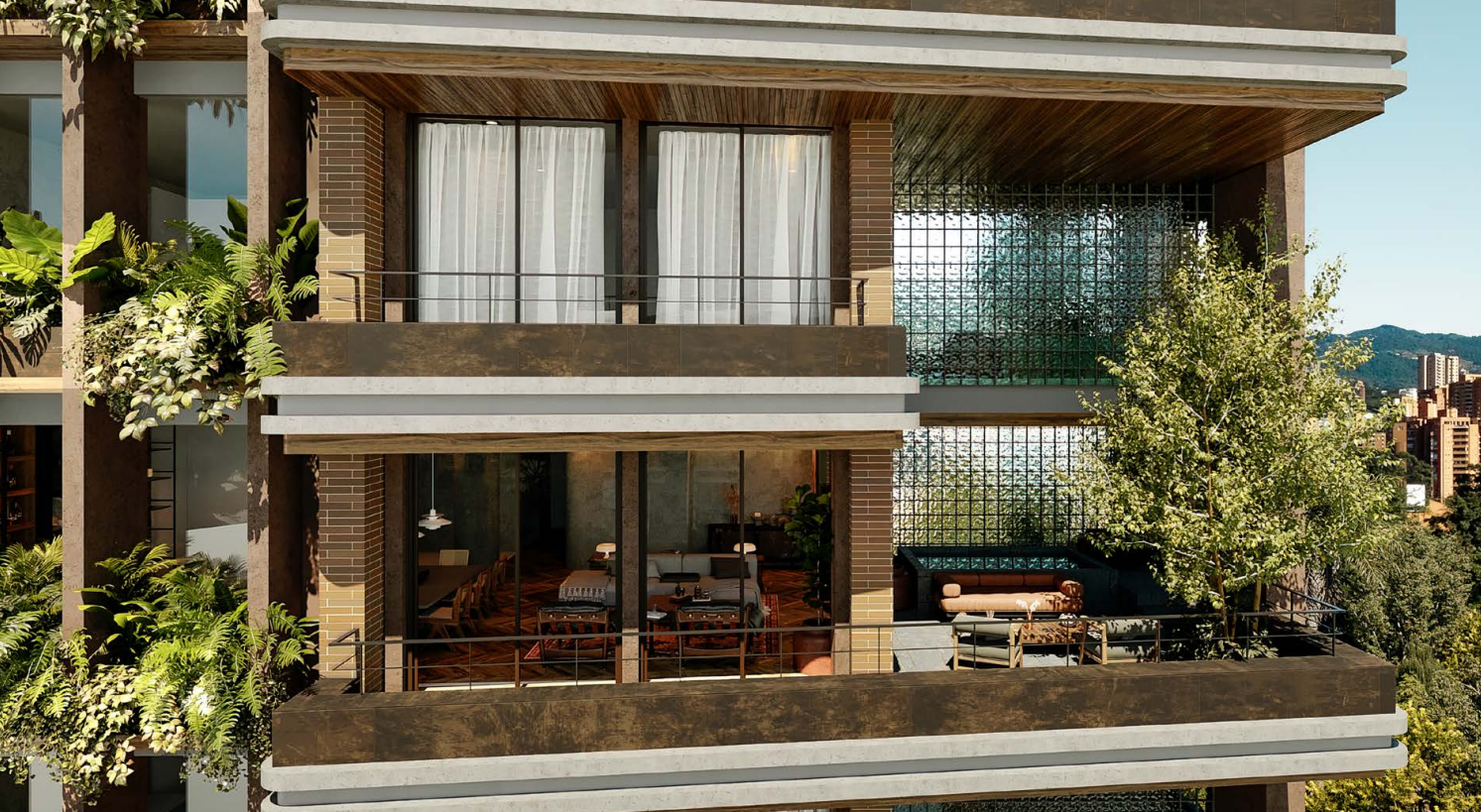 240 m² Apartment in a Gray Building with Terrace and Panoramic View in El Poblado