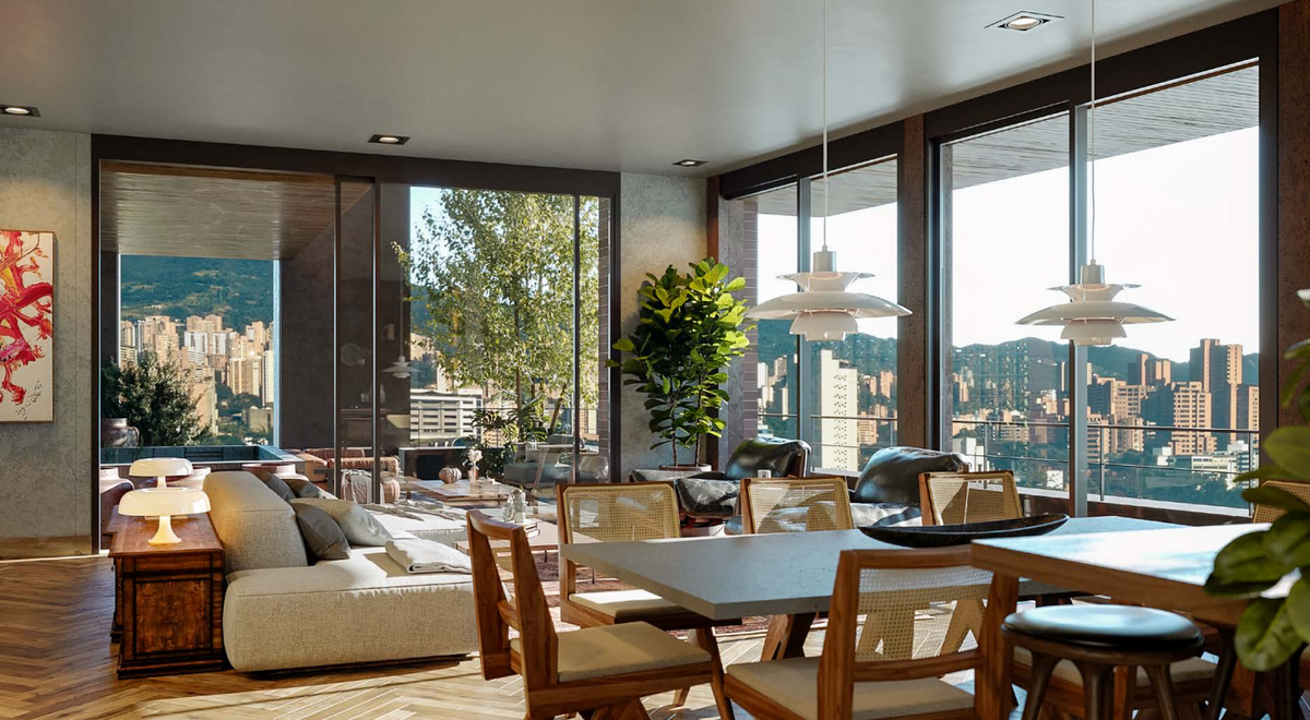 Apartamento de 240 m² en Obra Gris con Terraza y Vista Panorámica en El Poblado