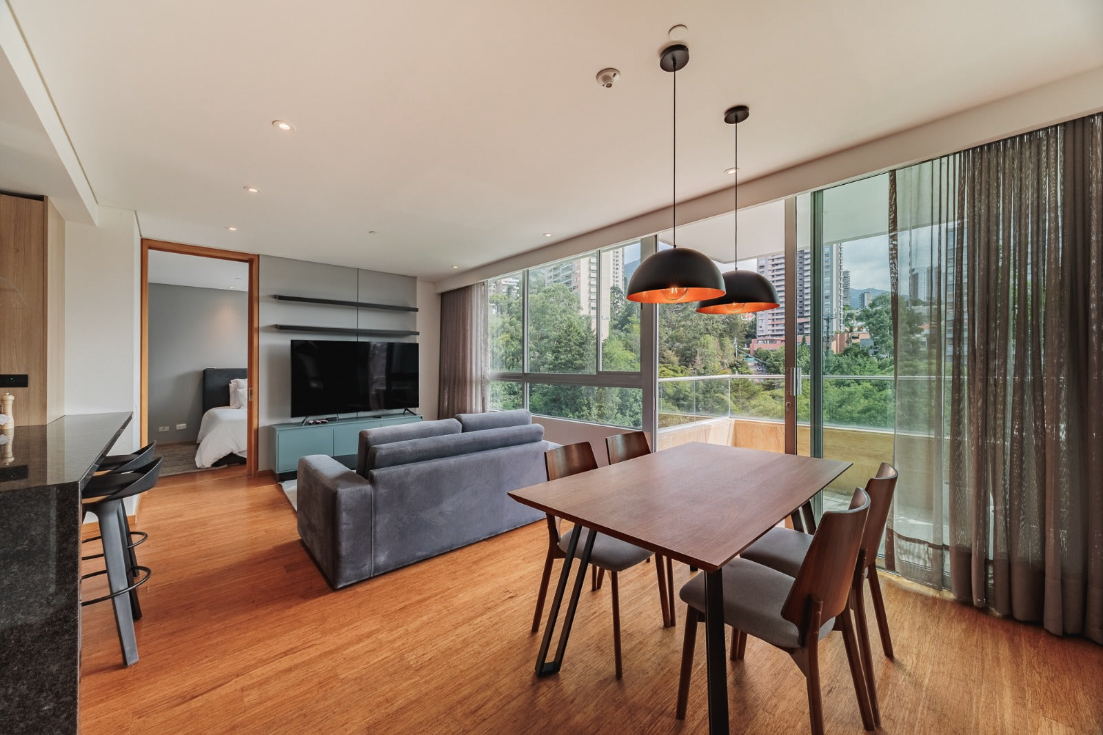 2 BR Serviced Apartment in El Tesoro Sector with A/C & Pool 